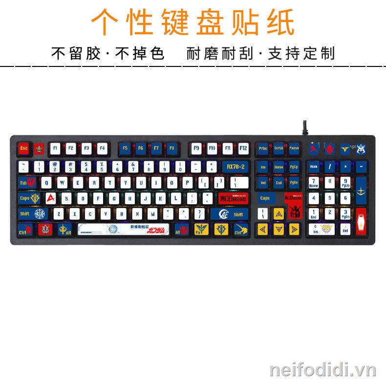 Miếng Dán Trang Trí Bàn Phím / Laptop / Notebook Thay Đổi Màu Sắc Gundam