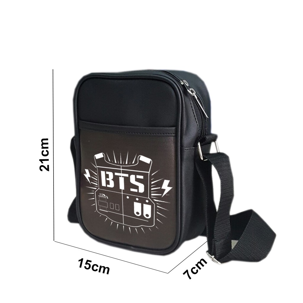 Túi đeo chéo in logo BTS