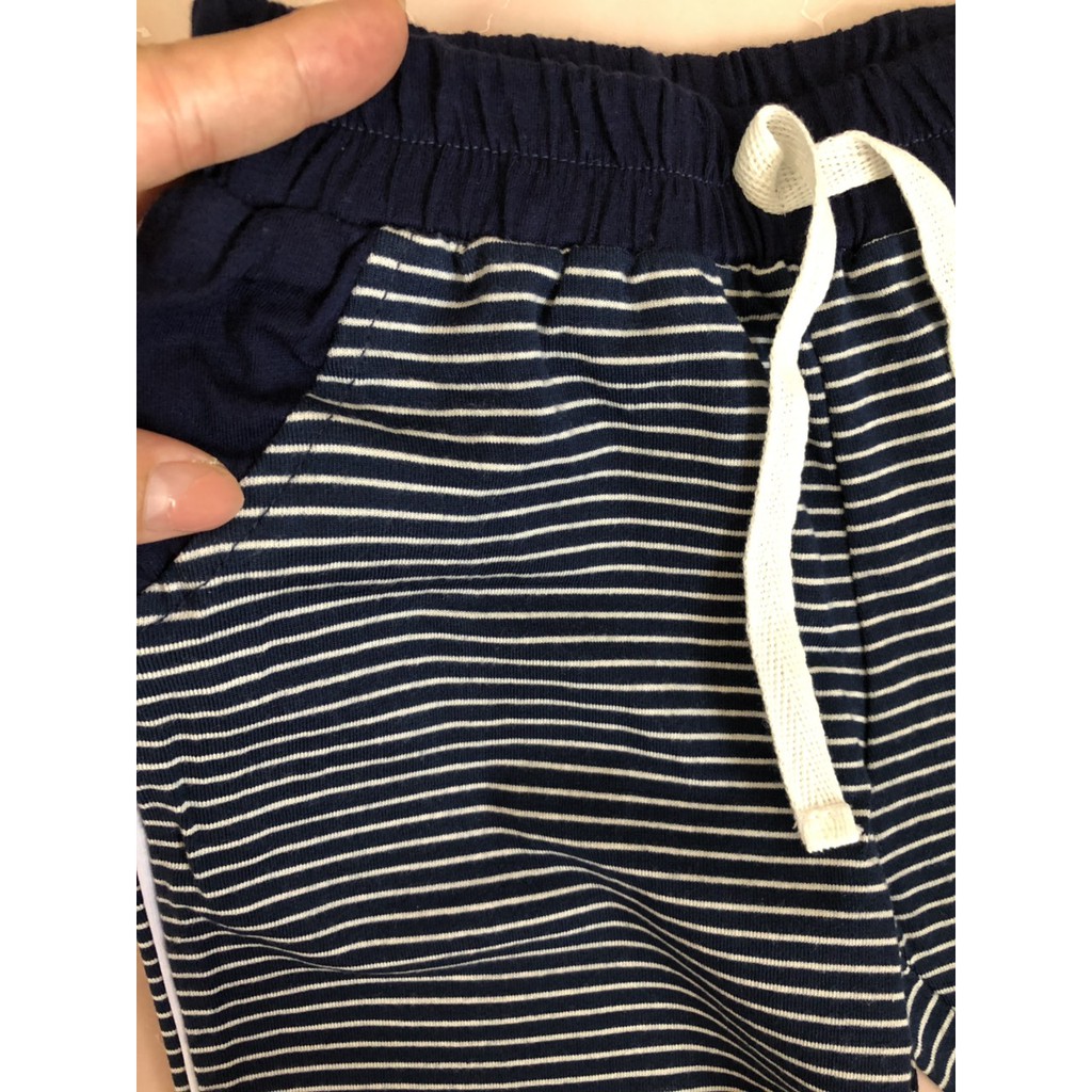 Quần dài kẻ thun cotton co giãn bo ống bé trai - Thu đông 2020