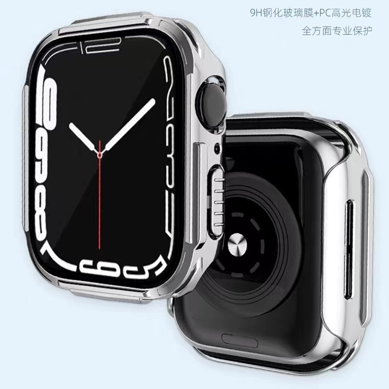 Ốp Bảo Vệ Màn Hình Đồng Hồ Bằng Hợp Kim Nhôm Cho Apple Watch Series 7 6 SE 5 4 3