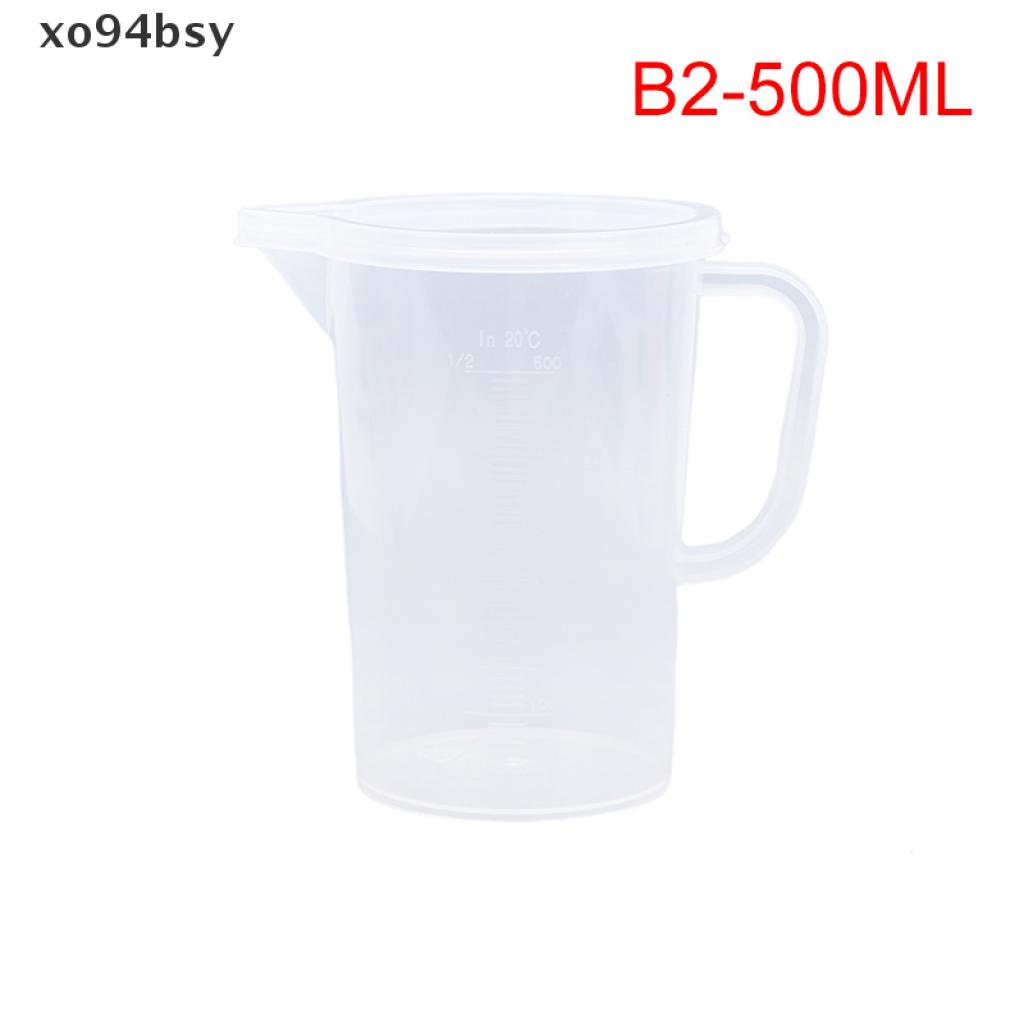 Cốc đo lường cầm tay bằng nhựa có nắp đậy tiện lợi cho nhà bếp