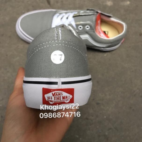 xả TẾT G [SALE SỐC-SẴN HÀNG] Giày vans old skool XÁM fullsize 36->43 NAM NỮ :)) ) ˇ