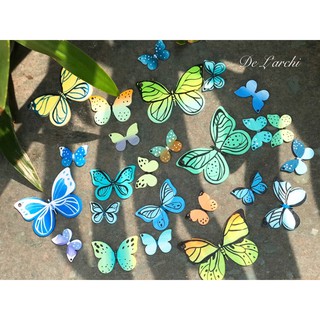 Combo 10 bướm gỗ decor