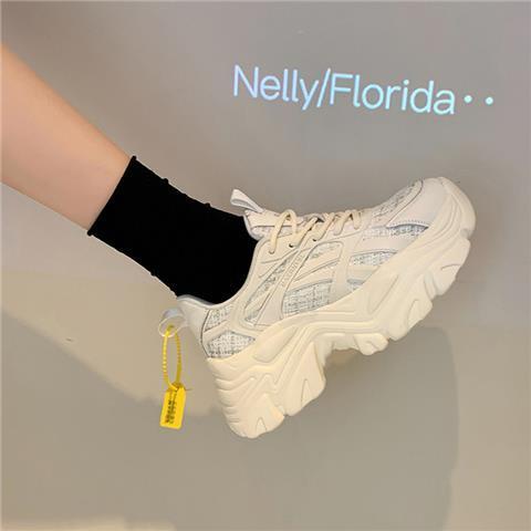 Giiony th Tao Tenceng Chi Giày Thể Thao Đường Phố Đế Dày 5cm Nhỏ Phong Cách Thời Trang Thu Đông Dễ Phối Đồ Cho Nữ