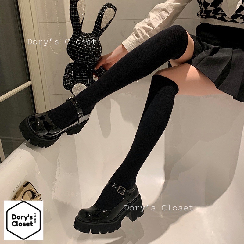 Giày lolita oxford nữ phong cách Nhật Bản mũi tròn đế dày Dory’s Closet