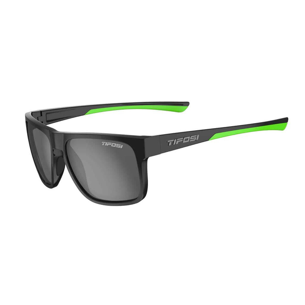 Kính mát thể thao Unisex Tifosi Swick - Gọng Satin Black/Neon, Tròng Phân Cực Smoke Polarized