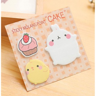 Bộ giấy note molang 3 hình xinh xắn