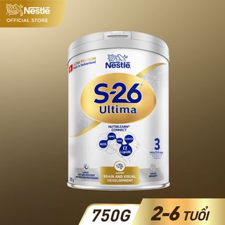 Sữa Bột Nestlé S-26 ULTIMA 3 (S26) 750G từ Thụy Sỹ độc quyền tăng tốc độ kết nối não bộ 2,5 lần với NUTRILEARN® CONNECT