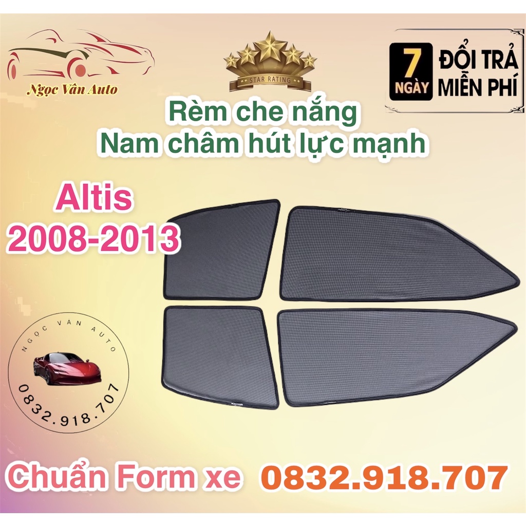 Rèm Che Nắng Nam Châm Altis 2008 - 2013 hàng loại 1