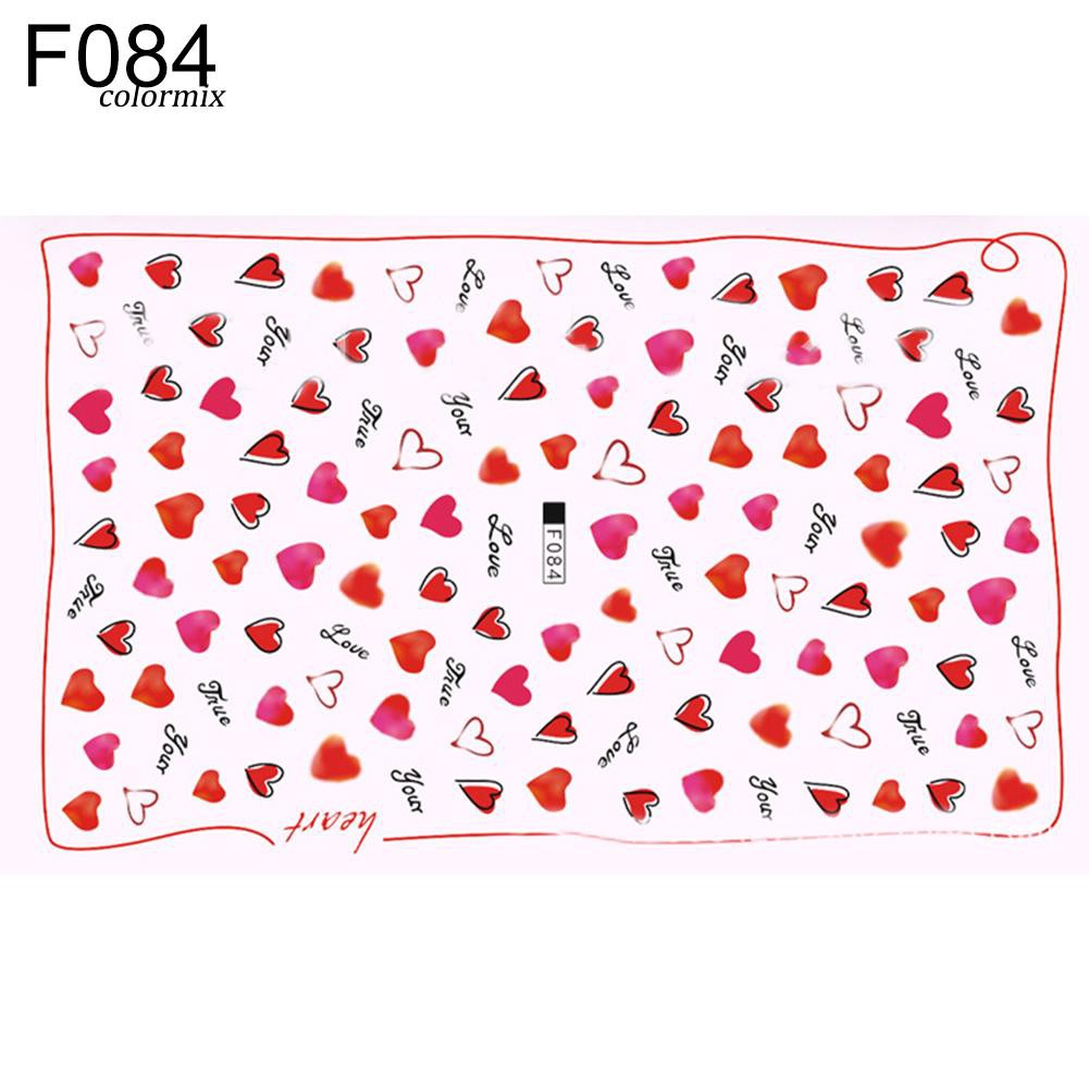 1 Tờ Miếng Dán Móng Tay Hình Chim Hồng Hạc Hoạt Hình 3D DIY Thời Trang