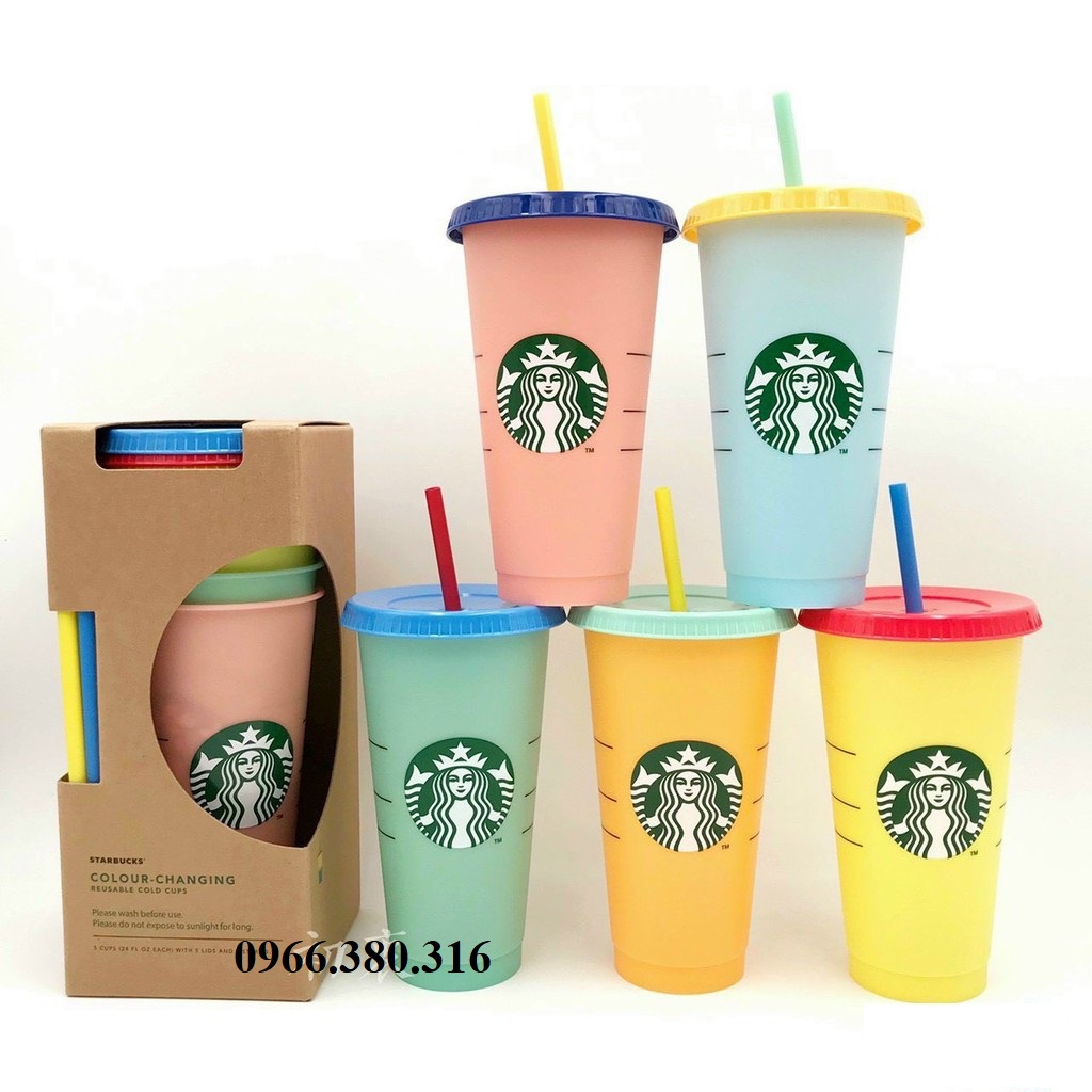 Ly uống nước, Cốc Uống Nước Starbuck Đổi Màu Theo Nhiệt Độ