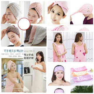 [GIÁ SỈ] KHĂN QUẤN TÓC, KHĂN ĐỘI ĐẦU, KHĂN TẮM ĐA NĂNG 2IN1 NHIỀU MÀU [SALE]