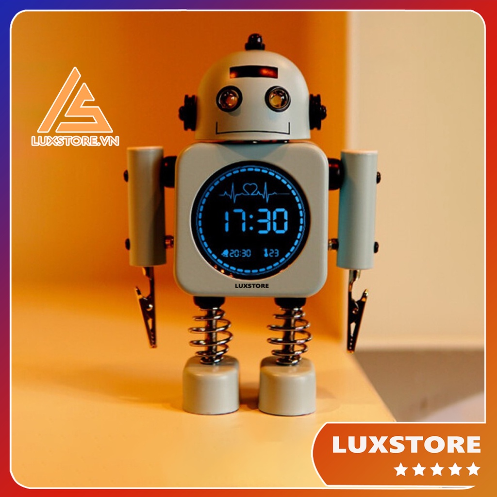 ĐỒNG HỒ ĐỂ BÀN, ĐỒNG HỒ BÁO THỨC ROBOT ĐA NĂNG TRANG TRÍ DECOR – LUXSTORE