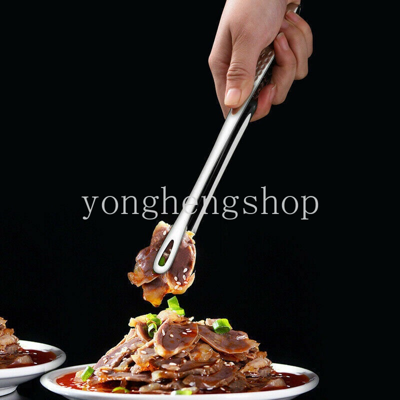 Kẹp Gắp Thức Ăn Bằng Thép Không Gỉ Cán Dài Chống Trượt