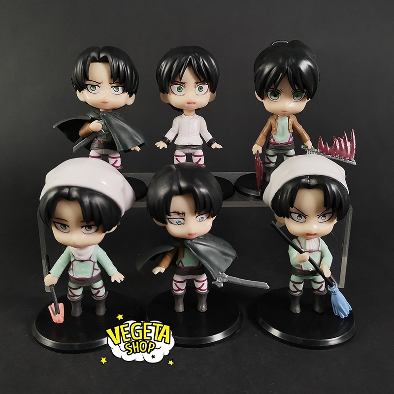 Mô hình Attack On Titan - AOT - Đại chiến Titan - Eren Yeager & Levi Ackerman - Cao 10cm - Attack On Titan - Bán lẻ