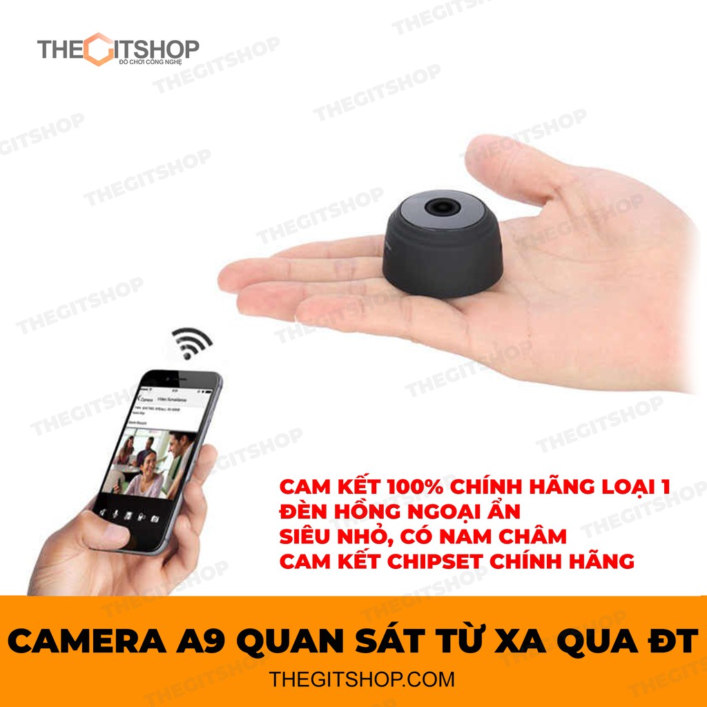 Camera mini wifi ip A9 Full HD 1080P - đèn hồng ngoại