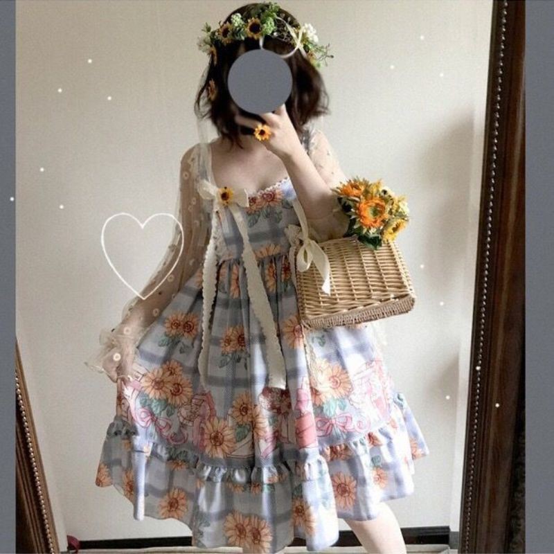 ĐẦM LOLITA HOA HƯỚNG DƯƠNG🏵️Có ảnh thật