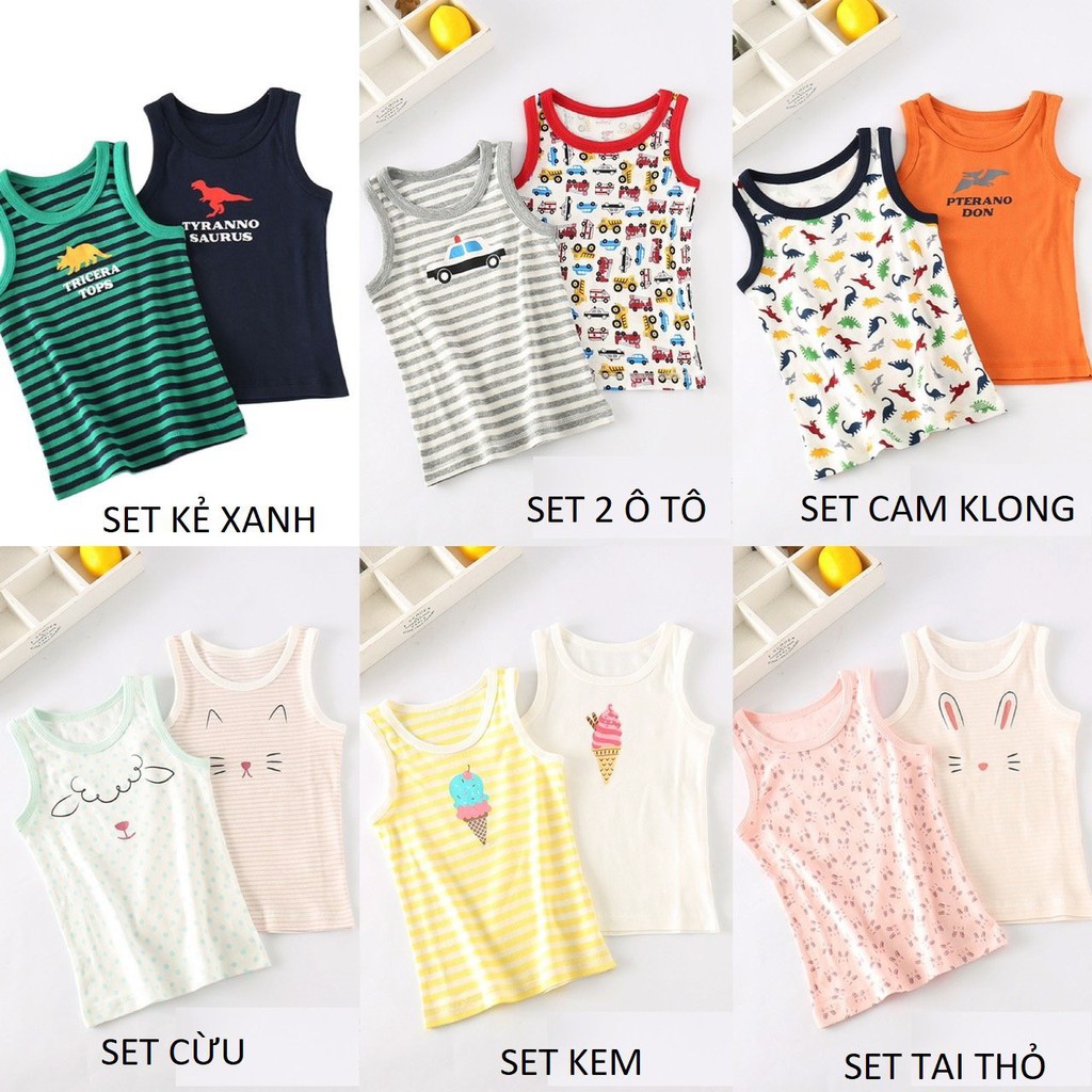 SET 2 ÁO BA LỖ XUẤT NHẬT CAO CẤP CHO BÉ