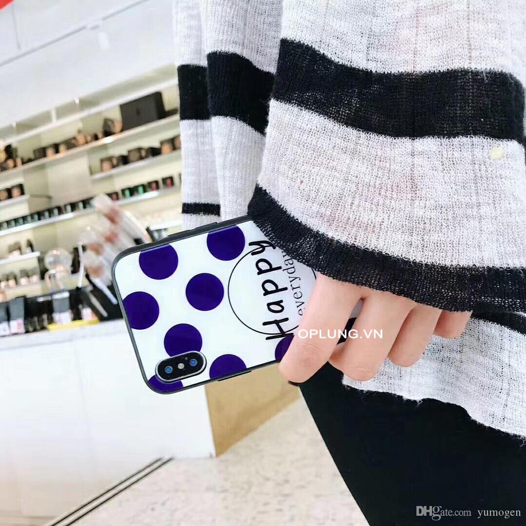 Ốp lưng iphone kính chấm bi ốp iPhone cho 7plus 8plus 6 6s 6plus 6splus 7 8 X Xs Xr Xsmax 11 11pro 12 12pro 13 13promax
