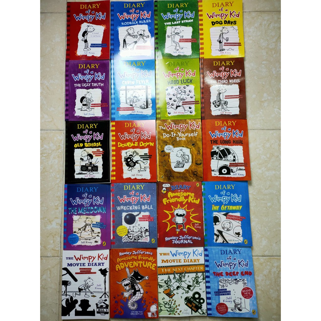 Combo 20c - Diary of a wimpy kid - Tặng file nghe - Giấy vàng chống lóa, mỏi mắt - Tặng 14 file nghe