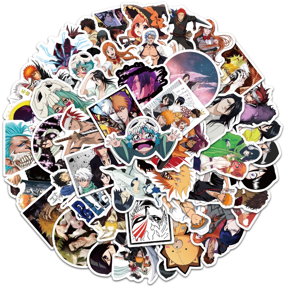 Bộ 10/50 Sticker Hoạt Hình Chống Thấm Nước