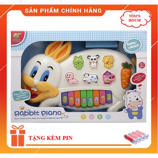 Bộ đồ chơi đàn piano thỏ con chạy pin cho bé