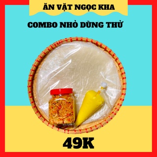 Combo Bánh tráng phơi sương muối ruốc hành phi + tặng bơ béo