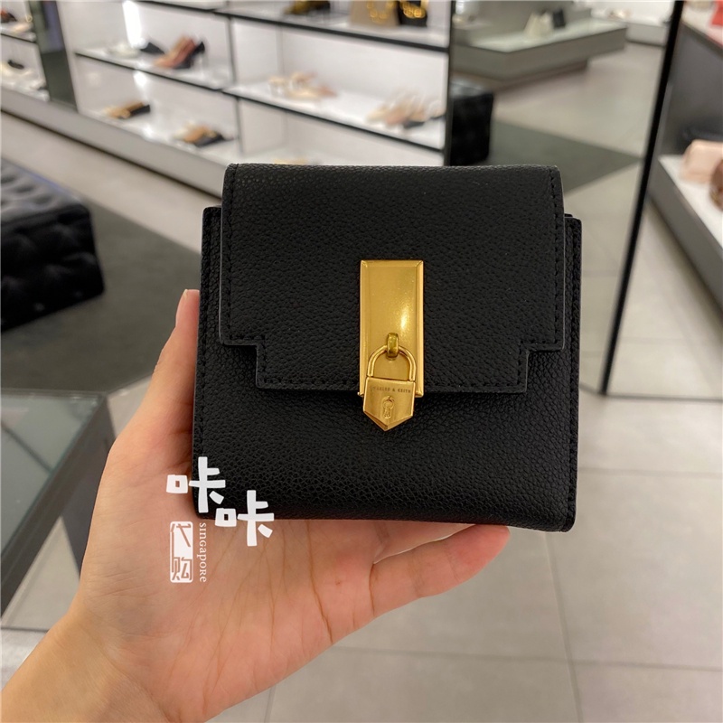 ✿♣Cnk Singapore Năm 2021 CK Mới610770508Ví Đựng Thẻ Nhiều Ngăn Phối Dây Xích Có Khóa Cho Nữ