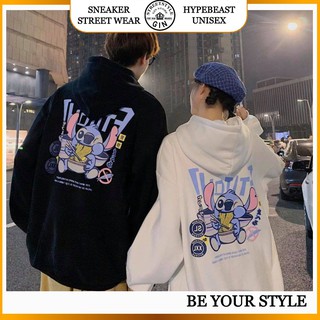 ÁO KHOÁC NỈ HOODIE STITCH - GIN STORE