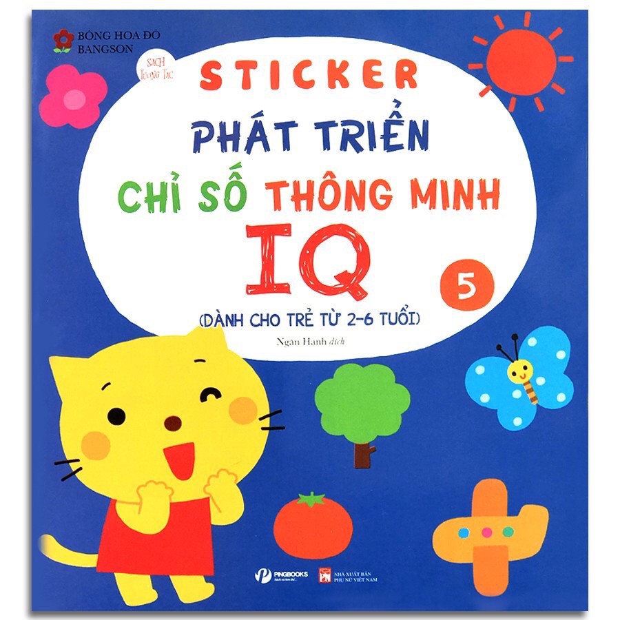 Sách Sticker Phát triển chỉ số thông minh IQ dành cho trẻ 2-6 tuổi (lẻ tùy chọn) - Vizibook