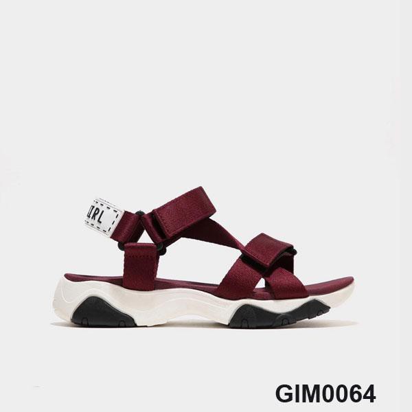 Giày Sandal Shondo Girly đế trắng phối đen quai tím nho GIM0064