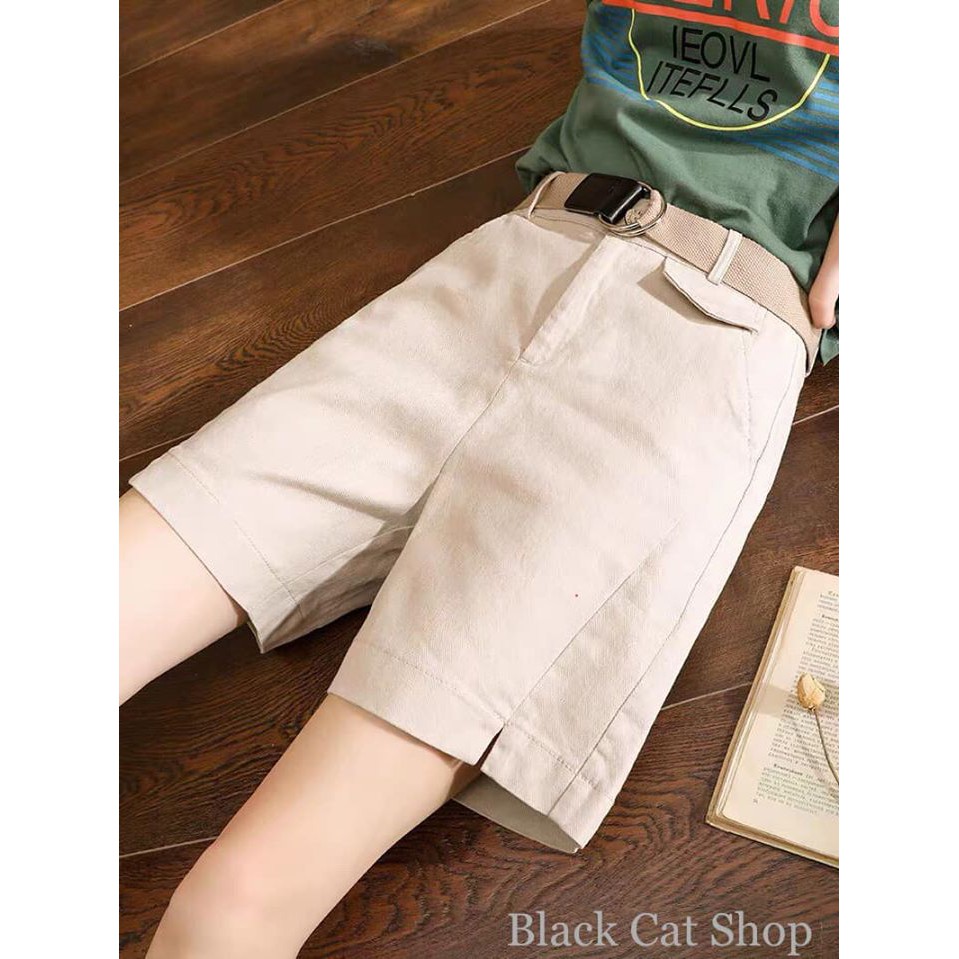 Quần Short Kaki nữ chất vải kaki đẹp miên man BlackCatShop QS05