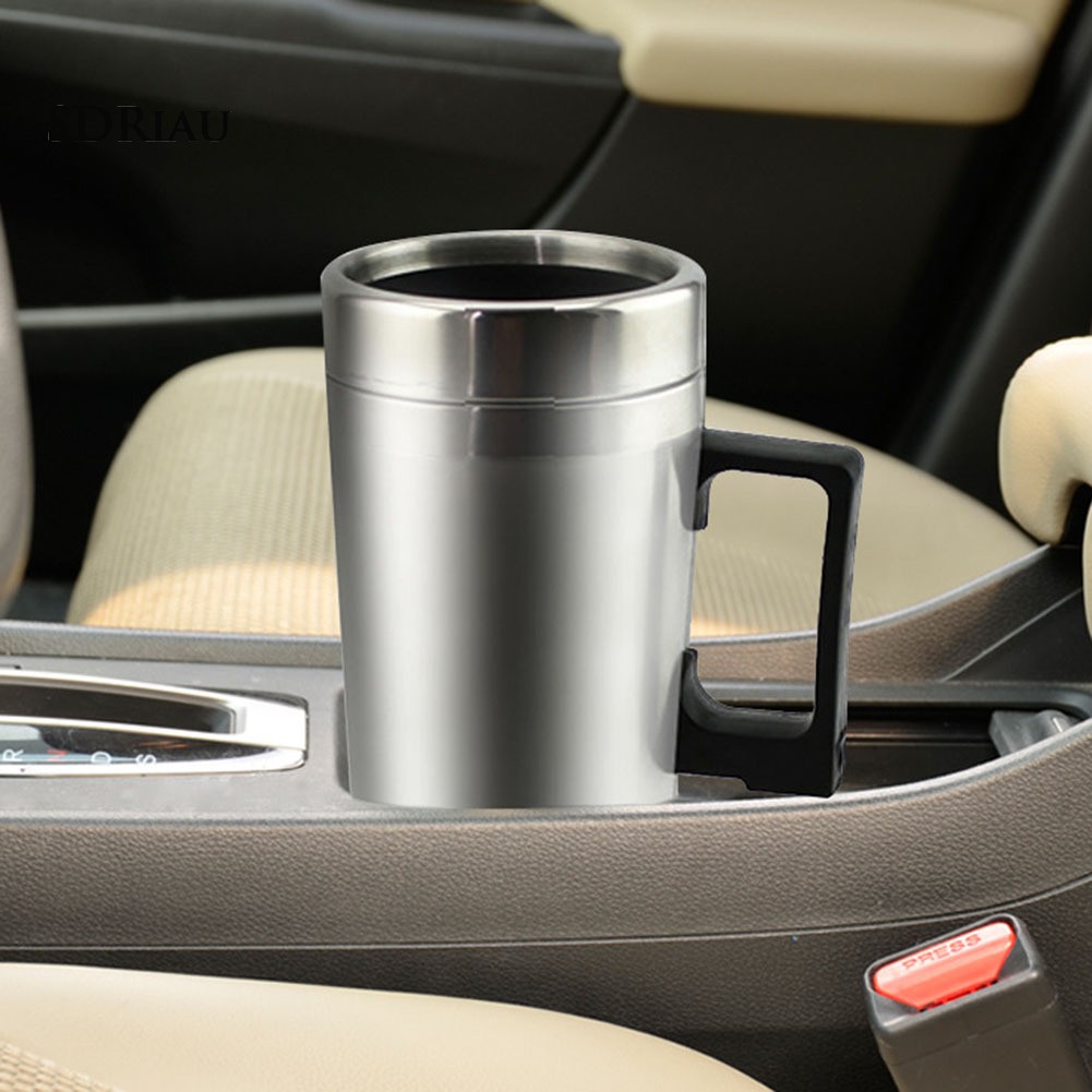 Cốc Đun Nước Bằng Thép Không Gỉ 12v / 24v 450ml Dành Cho Xe Hơi