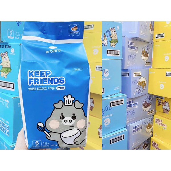 Bỉm KEEP FRIEND đủ size S40/M32/L28/L26/XL22/XXXL18  nội địa Hàn Quốc cho bé từ ss đến 18kg