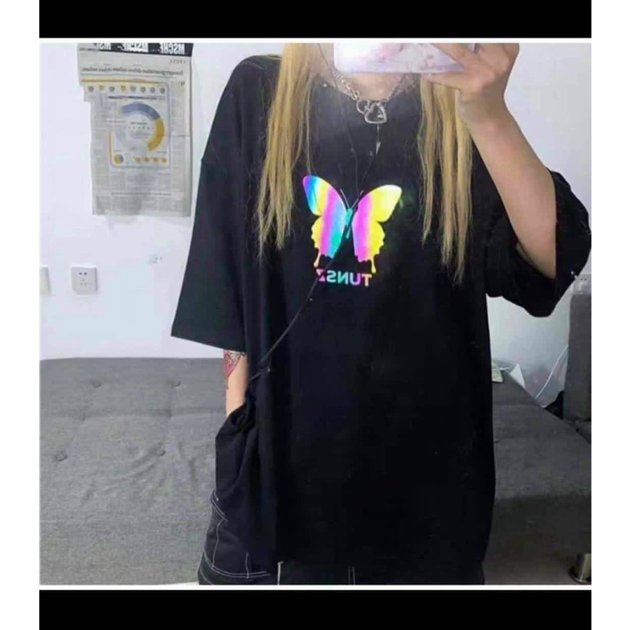ÁO THUN NỮ HỌA TIẾT BƯỚM ĐÊN BẢY MÀU CÁ TÍNH NỔI BẬT VLTN FASHION