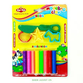 Đất sét đất nặn thái lan 100g 8 màu 4 dụng cụ star kids