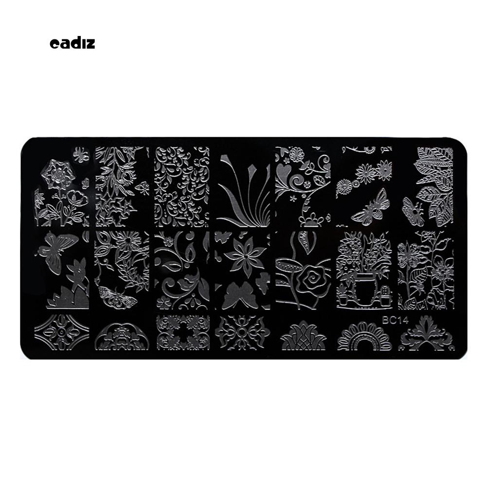 [Hàng mới về] Khuôn vẽ móng tay hình hoa lá đẹp đẽ trang nhã