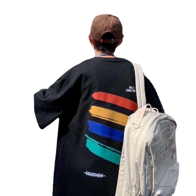 Áo Thun Ngắn Tay Form Rộng Phong Cách Năng Động Trẻ Trung Dành Cho Nam