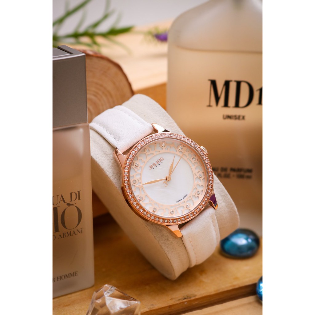 Đồng hồ nữ JULIUS JA852 dây da trắng | Julius Official | BigBuy360 - bigbuy360.vn