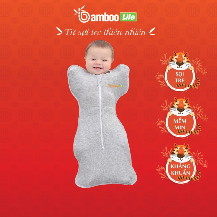 Nhộng chũn cho bé từ sợi tre Bamboo Life BL069 giúp trẻ ngủ ngon giấc an