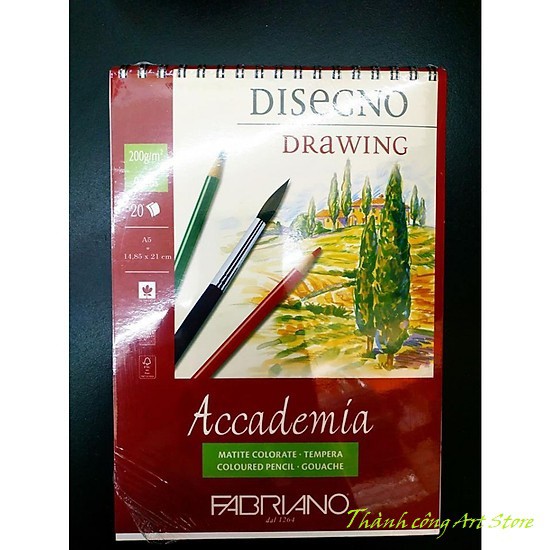 [TC Art Store] Sổ vẽ Fabriano 120gsm A3, A4, A5 có lò xo