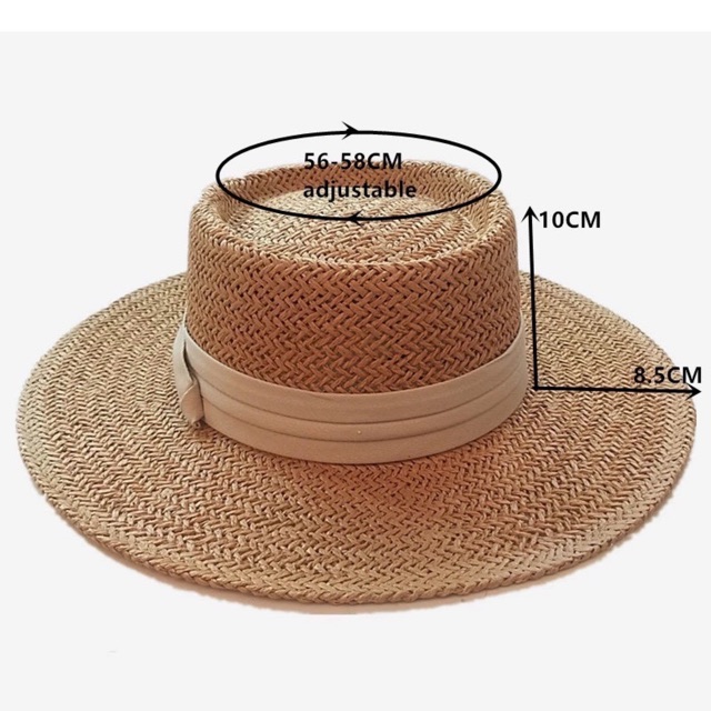 Mũ cói tự nhiên cao cấp Gaucho Pânma (hình thật)