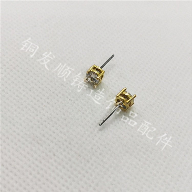 Khuyên Tai Đính Đá Zircon Nhỏ Nhắn Dễ Thương Thời Trang Cho Nữ