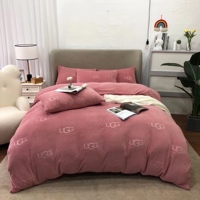 Bộ chăn ga nỉ nhung UGG 8 mầu mới nhất 2021 mềm mịn ,êm ái -Chăn ga Luis Bedding