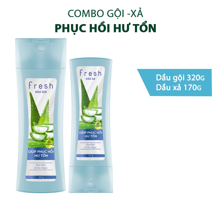 Combo Gội Xả Fresh Phục Hồi Hư Tổn 320g + 170g