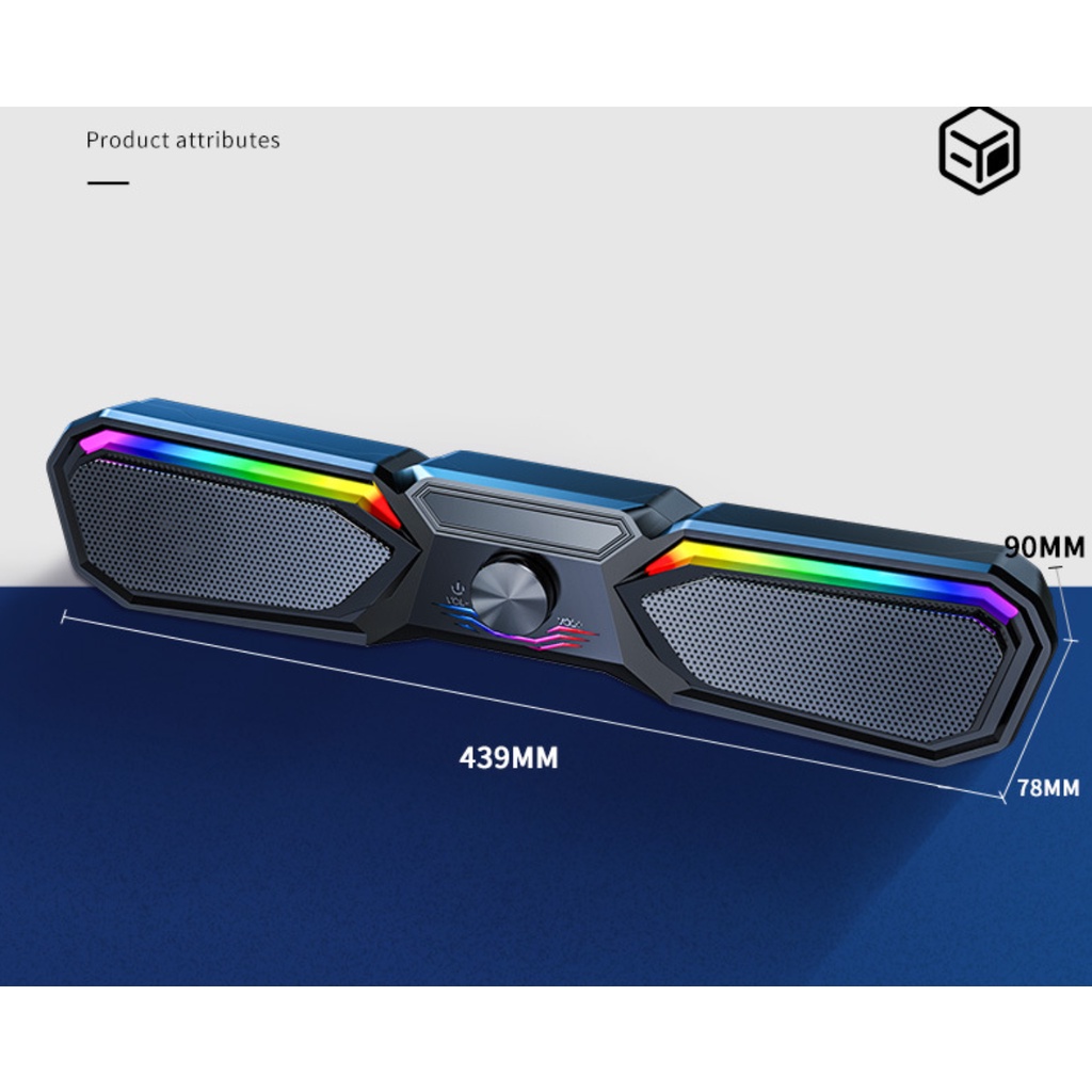 LOA SOUNDBAR MÁY TÍNH GAMING SADA V197 LED RGB HÀNG CHÍNH HÃNG