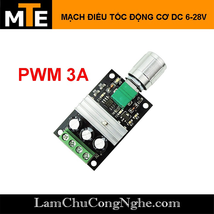 Mạch điều khiển tốc độ động cơ DC 6-28V - PWM 3A 1203BK