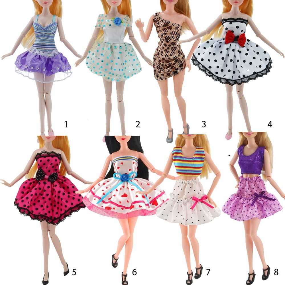 Váy búp bê đồ chơi màu cầu vồng xinh xắn 30cm