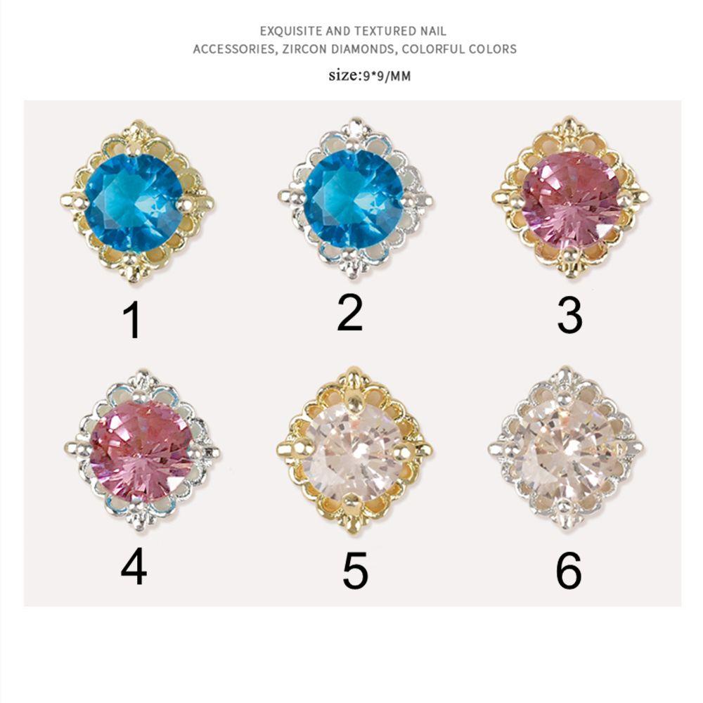 Móng Tay Hoa Hồng|Sơn Móng Tay Long Lanh Zircon|Trang Sức Làm Móng Nghệ Thuật