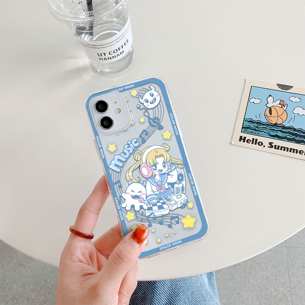 Sailor Moon Ốp Điện Thoại Họa Tiết Thủy Thủ Mặt Trăng Cho iPhone 11 12 13 pro max XS X XR XSMax 7 8 6 6s plus 5 4 SE 2020